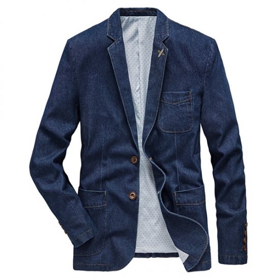 Giacca da uomo vintage in cotone da uomo in denim da uomo