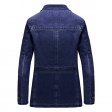 Cappotto blazer in denim da uomo Giacche casual slim autunno primavera